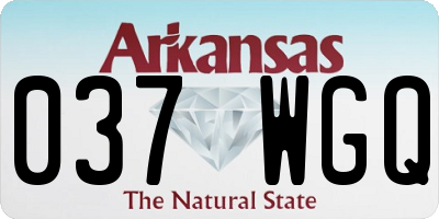 AR license plate 037WGQ