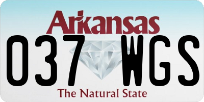 AR license plate 037WGS