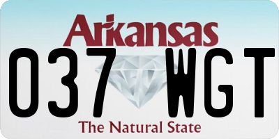 AR license plate 037WGT