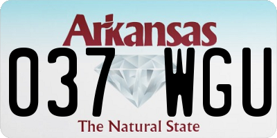 AR license plate 037WGU