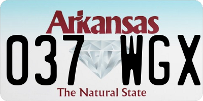 AR license plate 037WGX