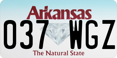 AR license plate 037WGZ