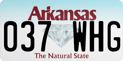 AR license plate 037WHG