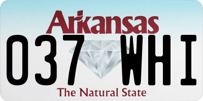 AR license plate 037WHI