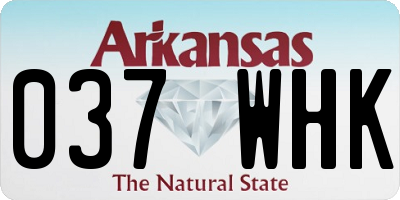 AR license plate 037WHK