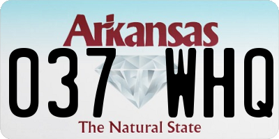 AR license plate 037WHQ