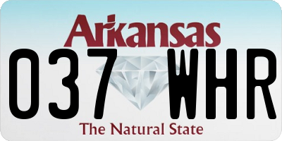 AR license plate 037WHR