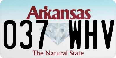 AR license plate 037WHV