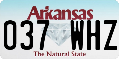 AR license plate 037WHZ