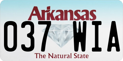 AR license plate 037WIA