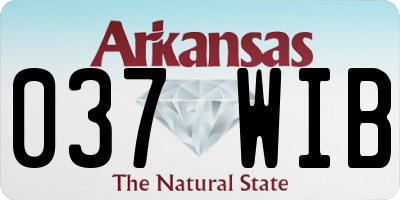 AR license plate 037WIB