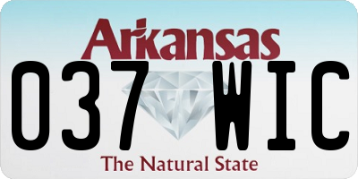 AR license plate 037WIC