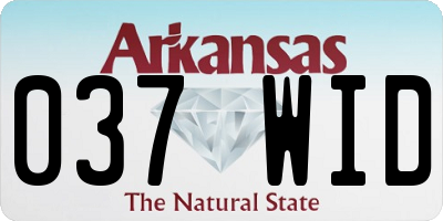 AR license plate 037WID