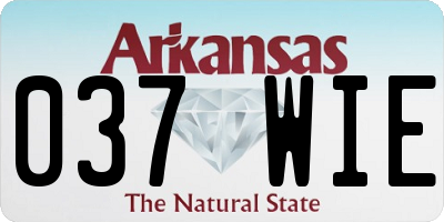 AR license plate 037WIE