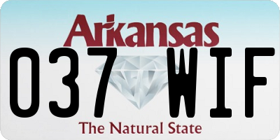 AR license plate 037WIF