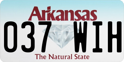 AR license plate 037WIH