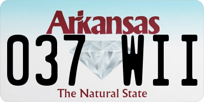 AR license plate 037WII