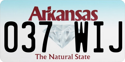 AR license plate 037WIJ