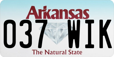 AR license plate 037WIK