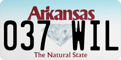 AR license plate 037WIL