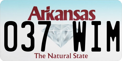 AR license plate 037WIM