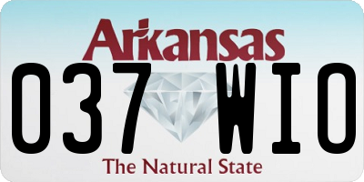 AR license plate 037WIO