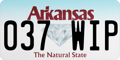 AR license plate 037WIP