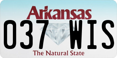 AR license plate 037WIS
