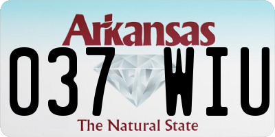 AR license plate 037WIU