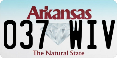 AR license plate 037WIV