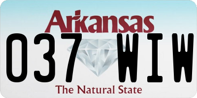 AR license plate 037WIW