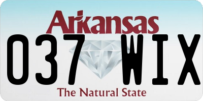AR license plate 037WIX