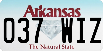AR license plate 037WIZ