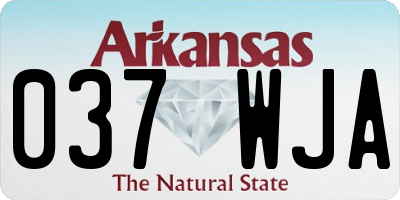 AR license plate 037WJA