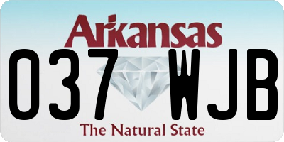 AR license plate 037WJB
