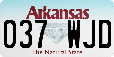 AR license plate 037WJD