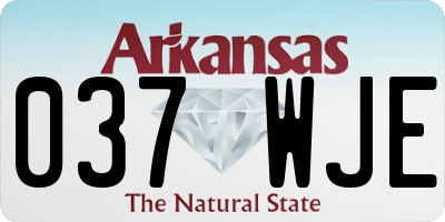 AR license plate 037WJE