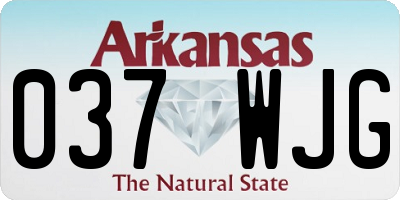 AR license plate 037WJG
