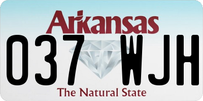 AR license plate 037WJH