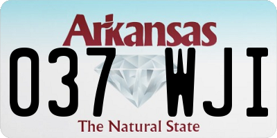 AR license plate 037WJI