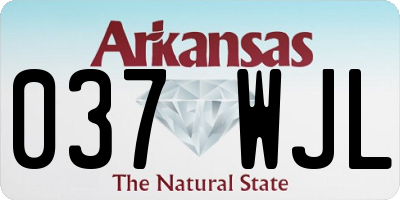 AR license plate 037WJL