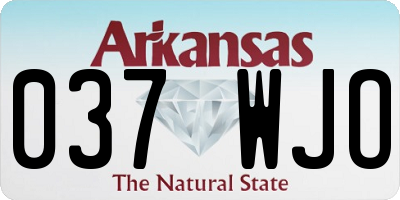 AR license plate 037WJO