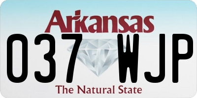 AR license plate 037WJP