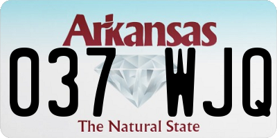 AR license plate 037WJQ