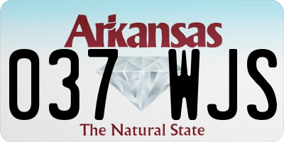 AR license plate 037WJS