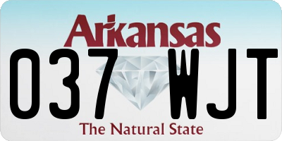 AR license plate 037WJT