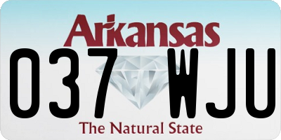 AR license plate 037WJU