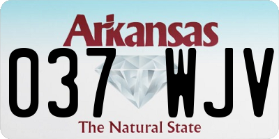 AR license plate 037WJV