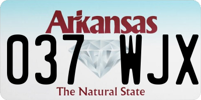 AR license plate 037WJX