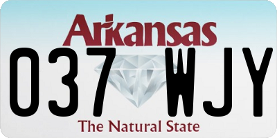 AR license plate 037WJY